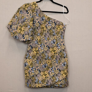 Atori Dare to Love floral one shoulder mini dress-6